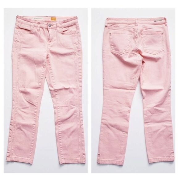 Pilcro & The Letterpress Peach Stat‎ Slim Crops - Picture 1 of 5